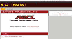 Desktop Screenshot of abclbaseball.com